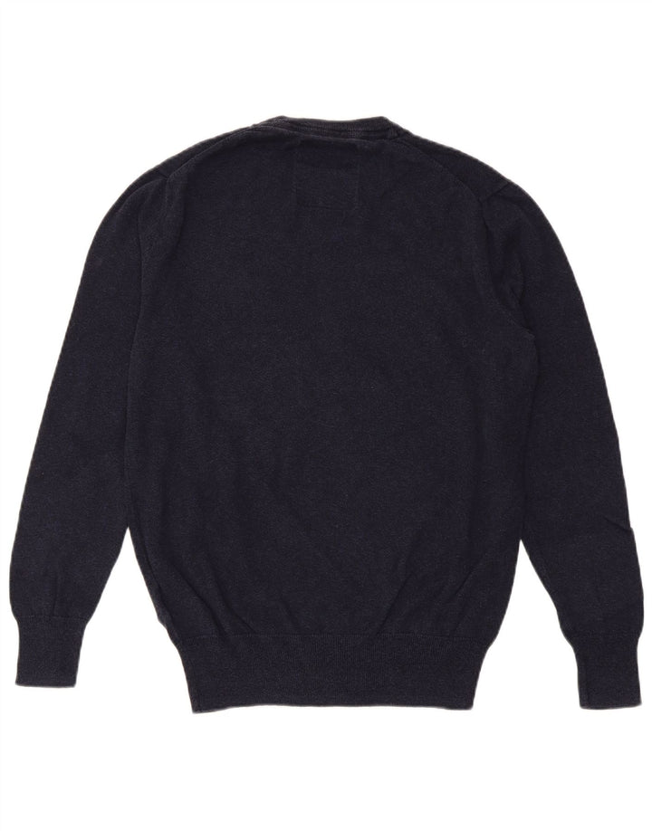 SUPERDRY Herre sweater med rund hals, lille marineblå bomuld