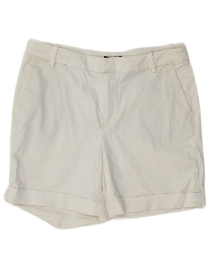 Massimo Dutti Dame Chino Shorts EU 38 Small W28 White Bomuld