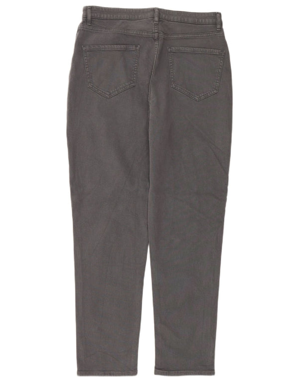 Fat Face Dame Højtaljede tilspidsede Jeans UK 10 Small W30 L28 Grå Bomuld