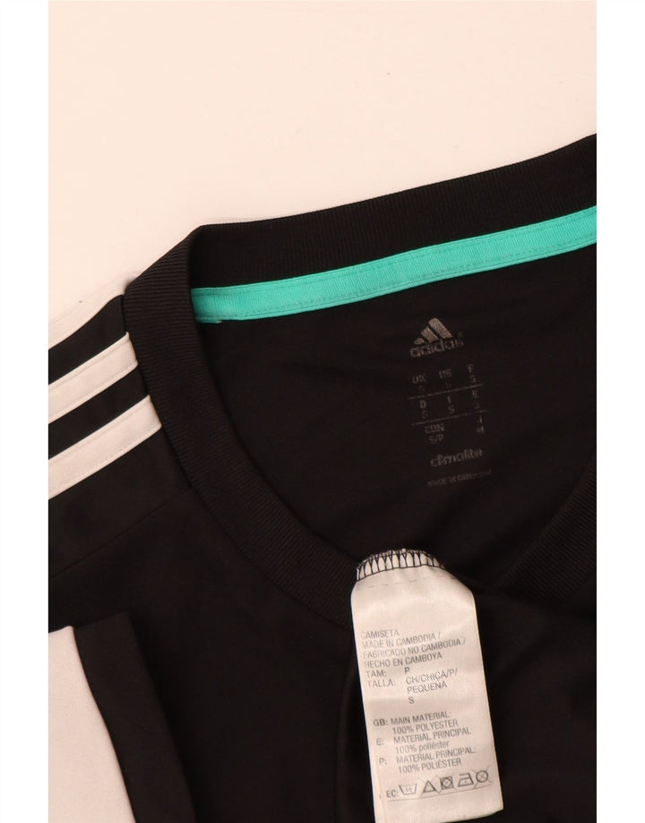 Adidas Herre Climalite T-Shirt Top Lille Sort Colourblock Polyester