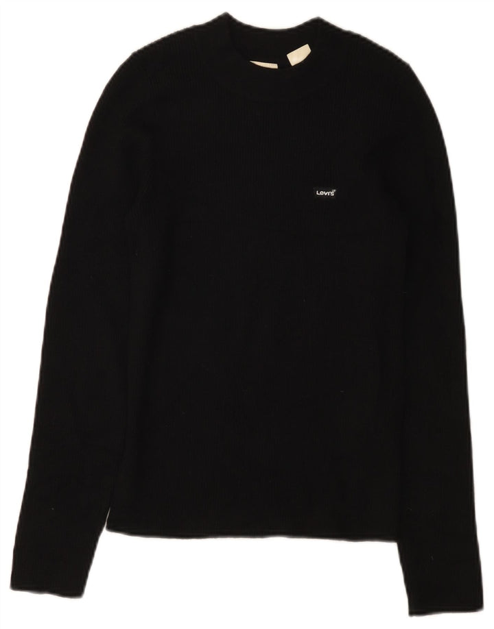 LEVI'S Dame sweater med rund hals DK 8 Lille sort akryl