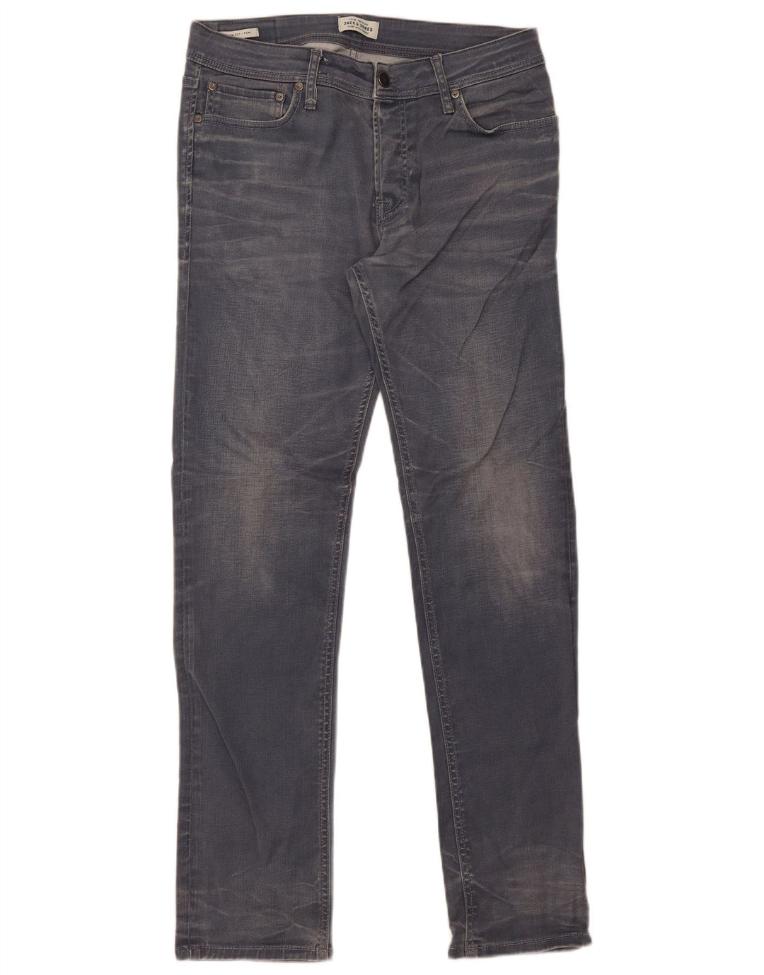 Jack & Jones Herre Tim Slim Jeans W34 L34 Grå Bomuld