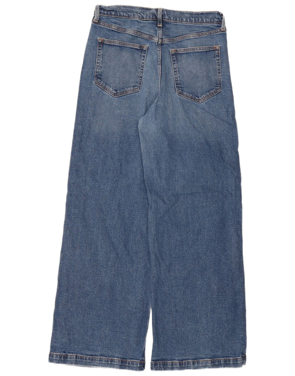 Gap Dame Stride Højtaljede Jeans med brede ben US 10 Large W30 L31 Blå Bomuld