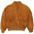 Vintage herre ruskind bomberjakke IT 56 2XL beige læder