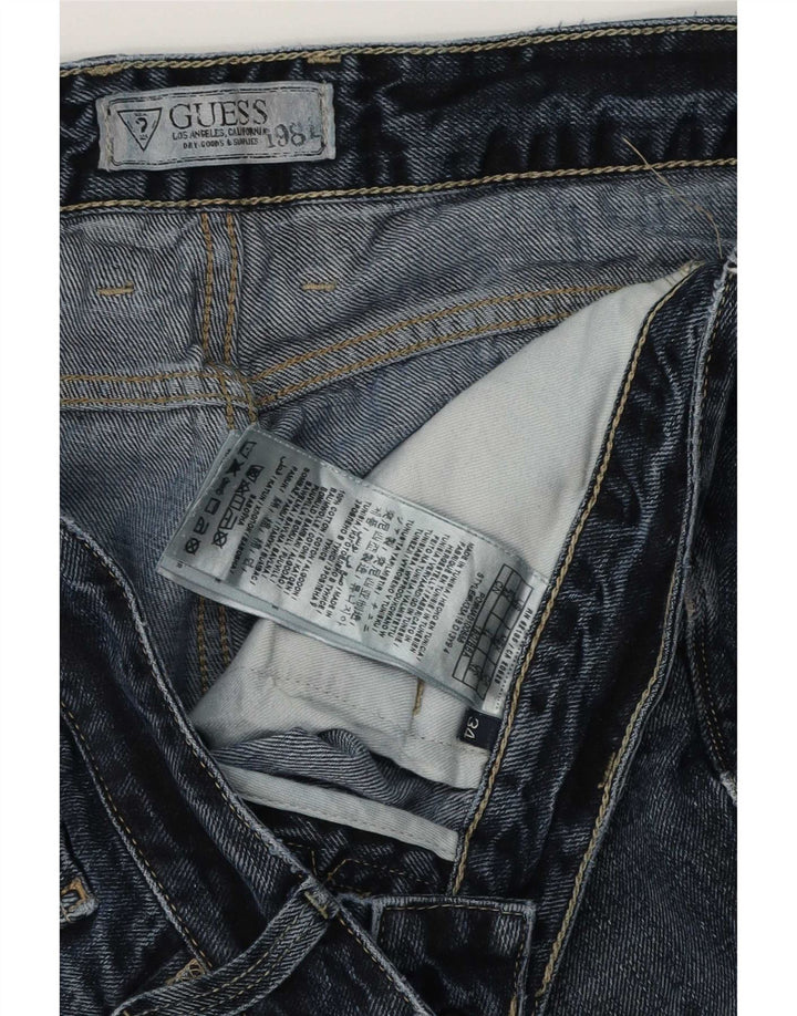 Guess Straight Jeans til mænd W34 L34 Blå Bomuld