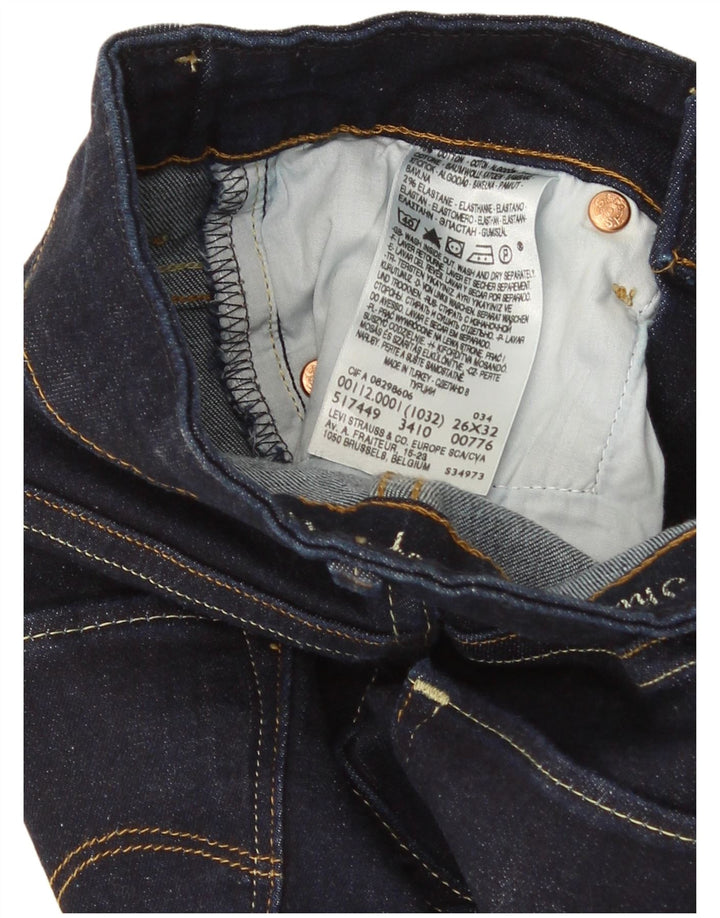 Levi's skinny jeans til kvinder W26 L32 marineblå bomuld