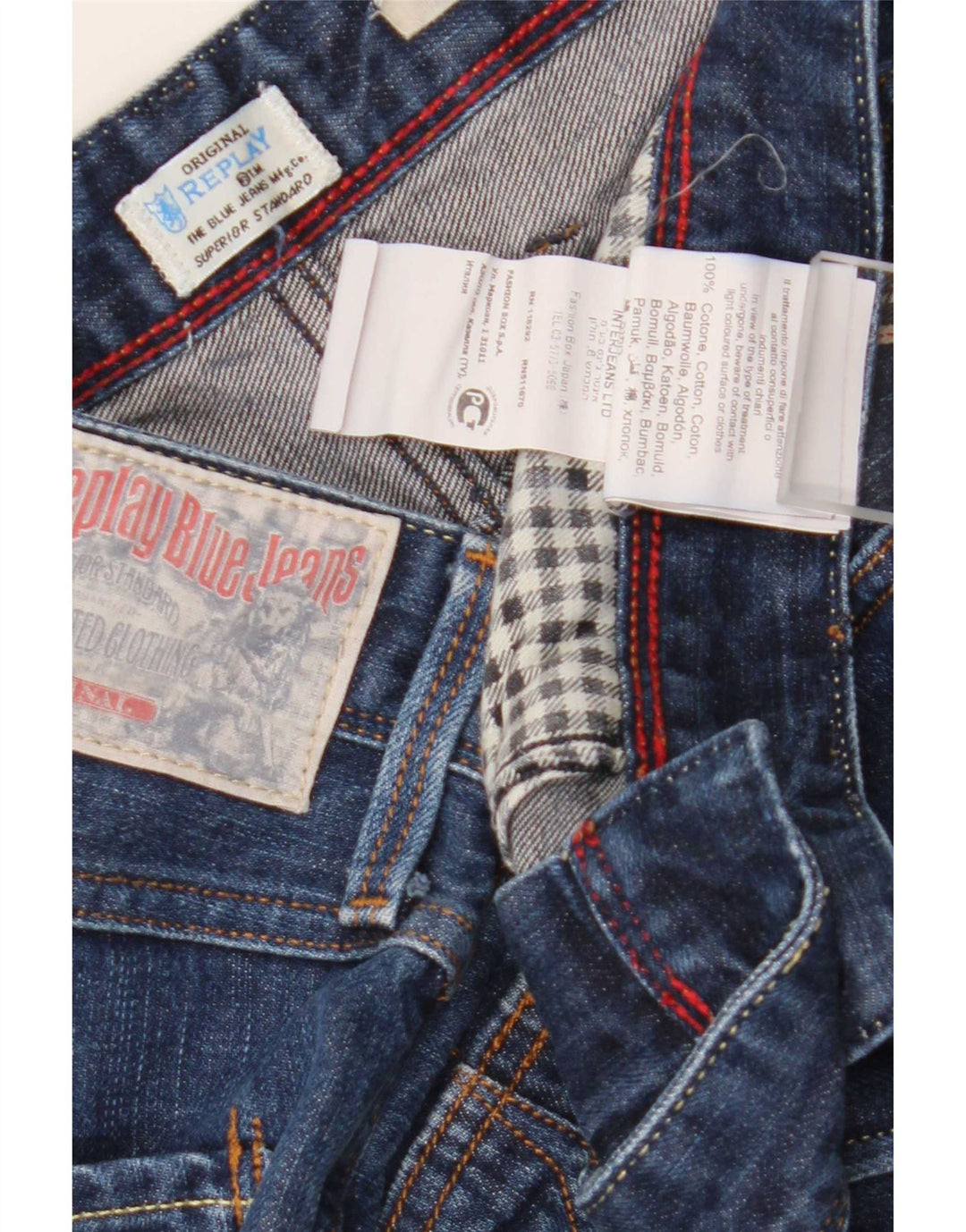 Replay Herre Slim Jeans W32 L32 Blå Bomuld