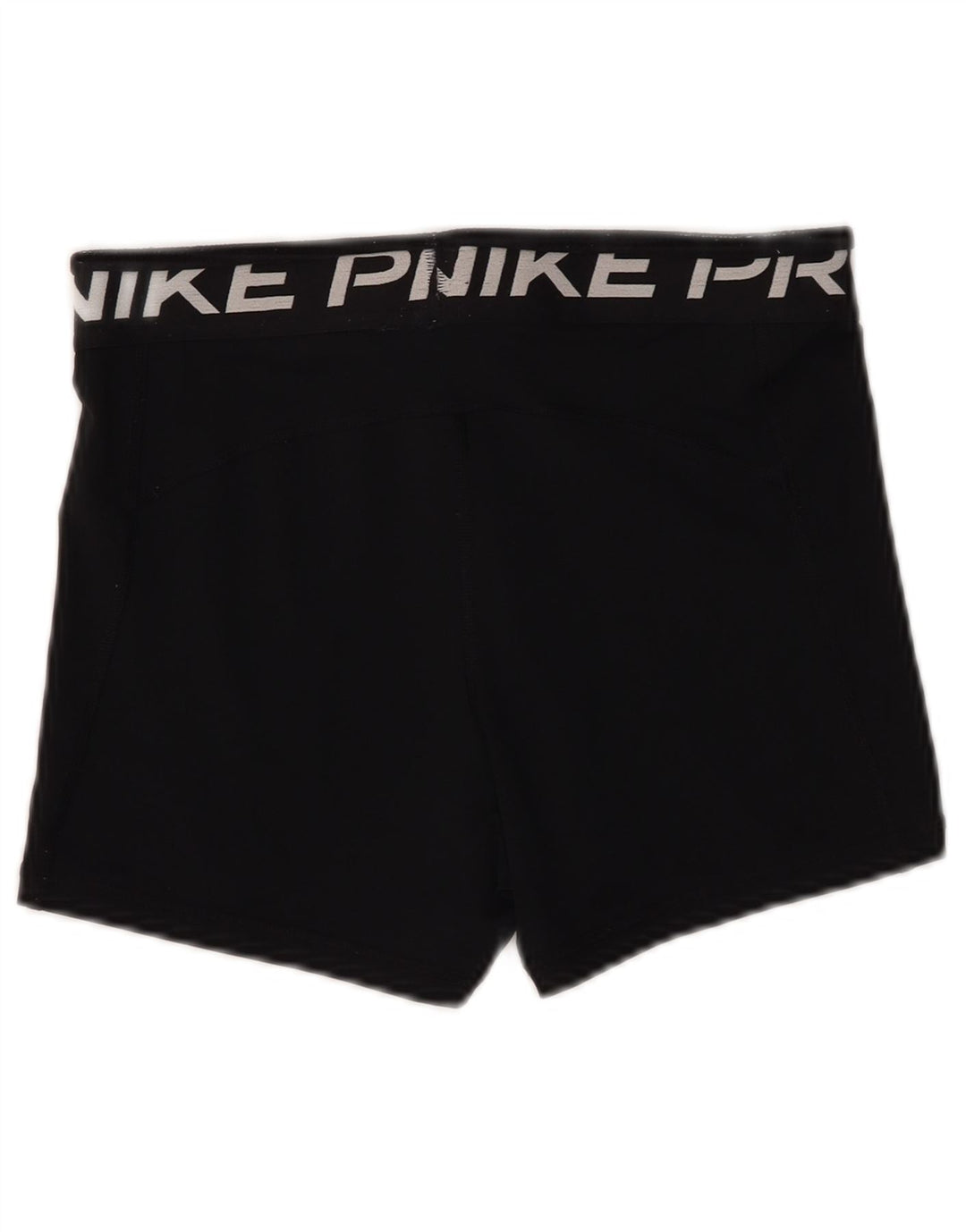 Nike Dame Dri Fit grafiske sportsshorts UK 12 Medium Sort Polyester