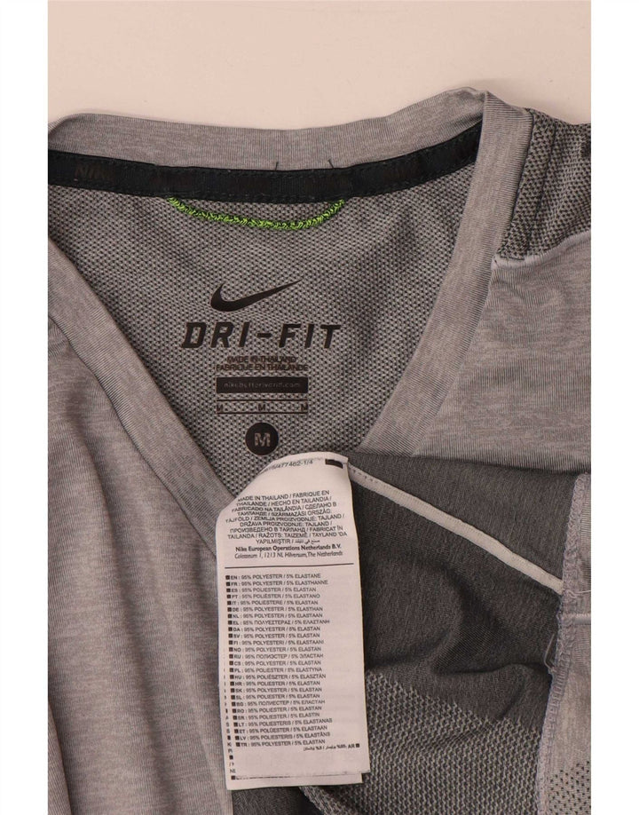 Nike herre Dri Fit T-shirt top mellemgrå polyester
