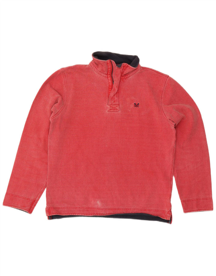 Crew Sweatshirt med lynlås til mænd Medium Rød Bomuld