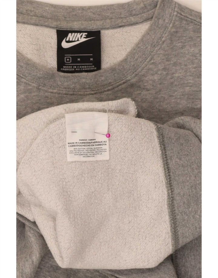 Nike Herre grafisk Regular Fit Sweatshirt Jumper Medium Grå Bomuld