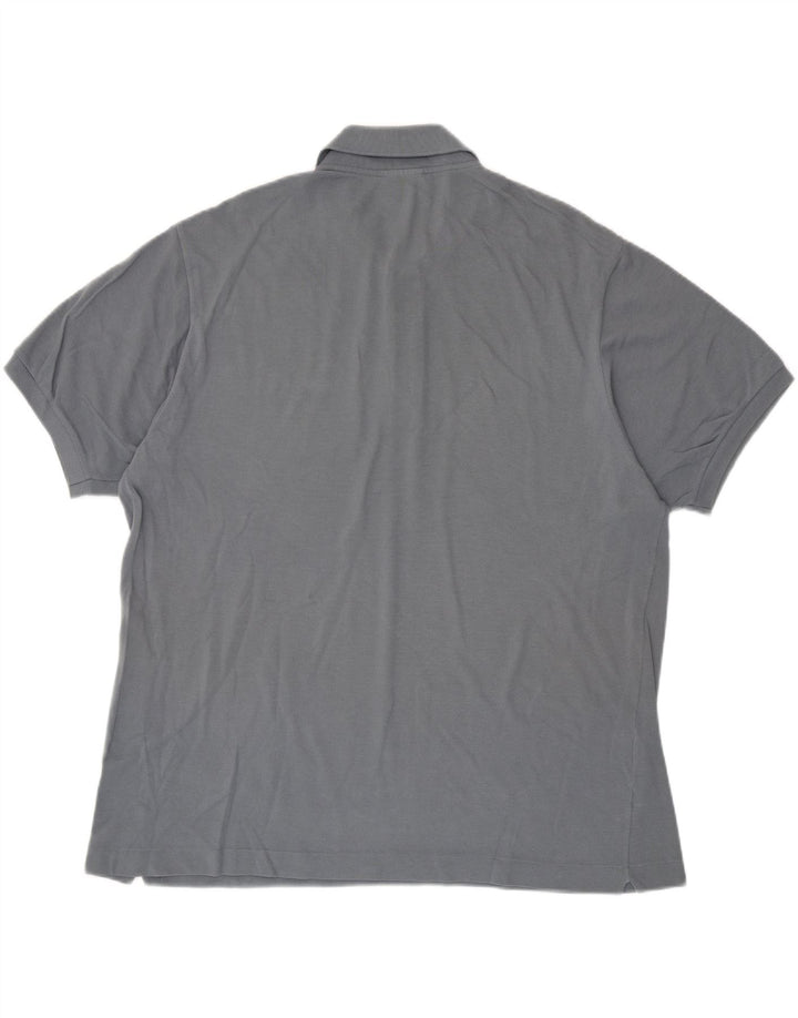 LACOSTE Mens Polo Shirt Size 7 2XL Grey Cotton