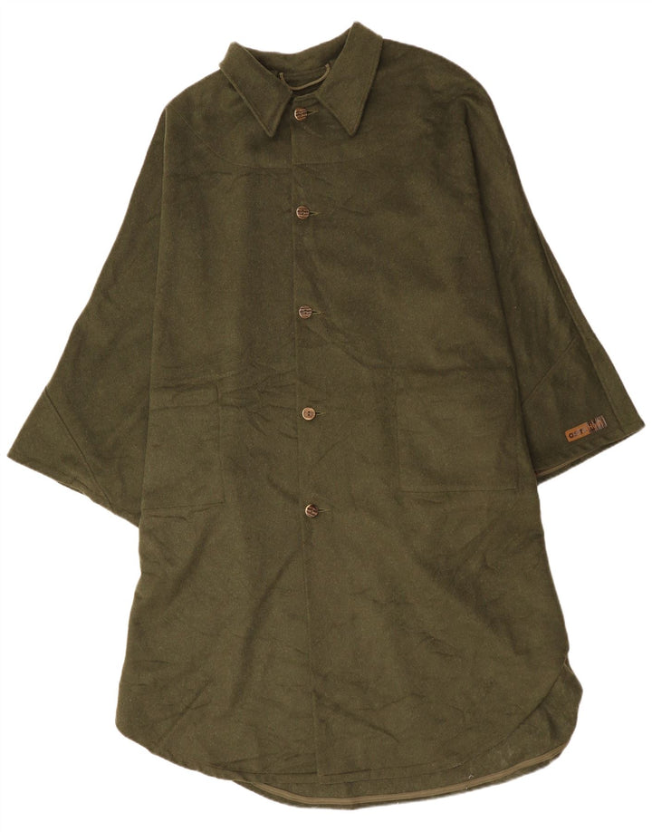 Vintage herre Poncho Coat One Size Grøn