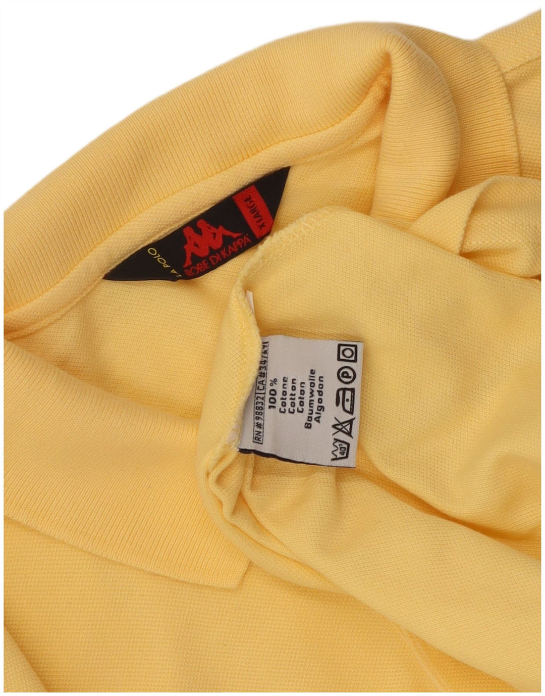 Kappa herre poloshirt XL gul bomuld