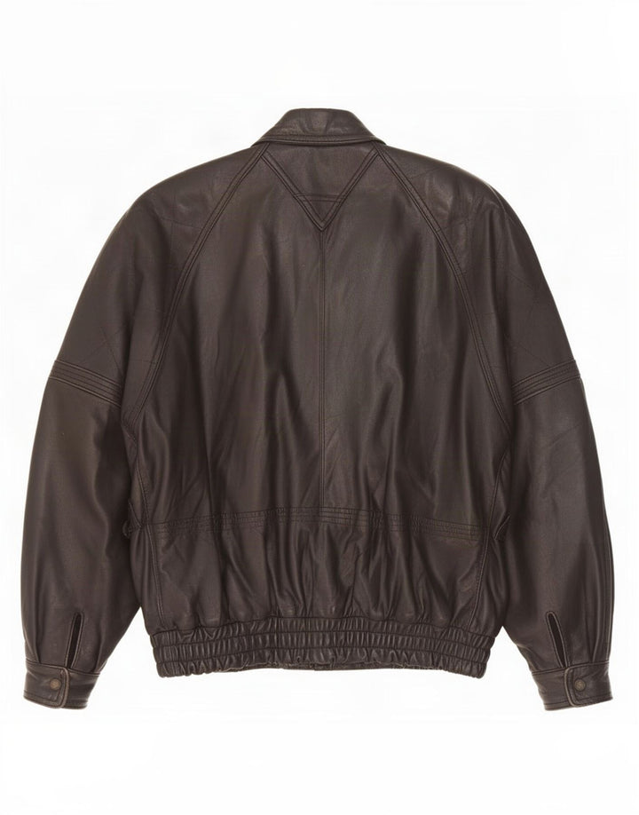 Vintage Herre Læderjakke IT 50 Large Sort