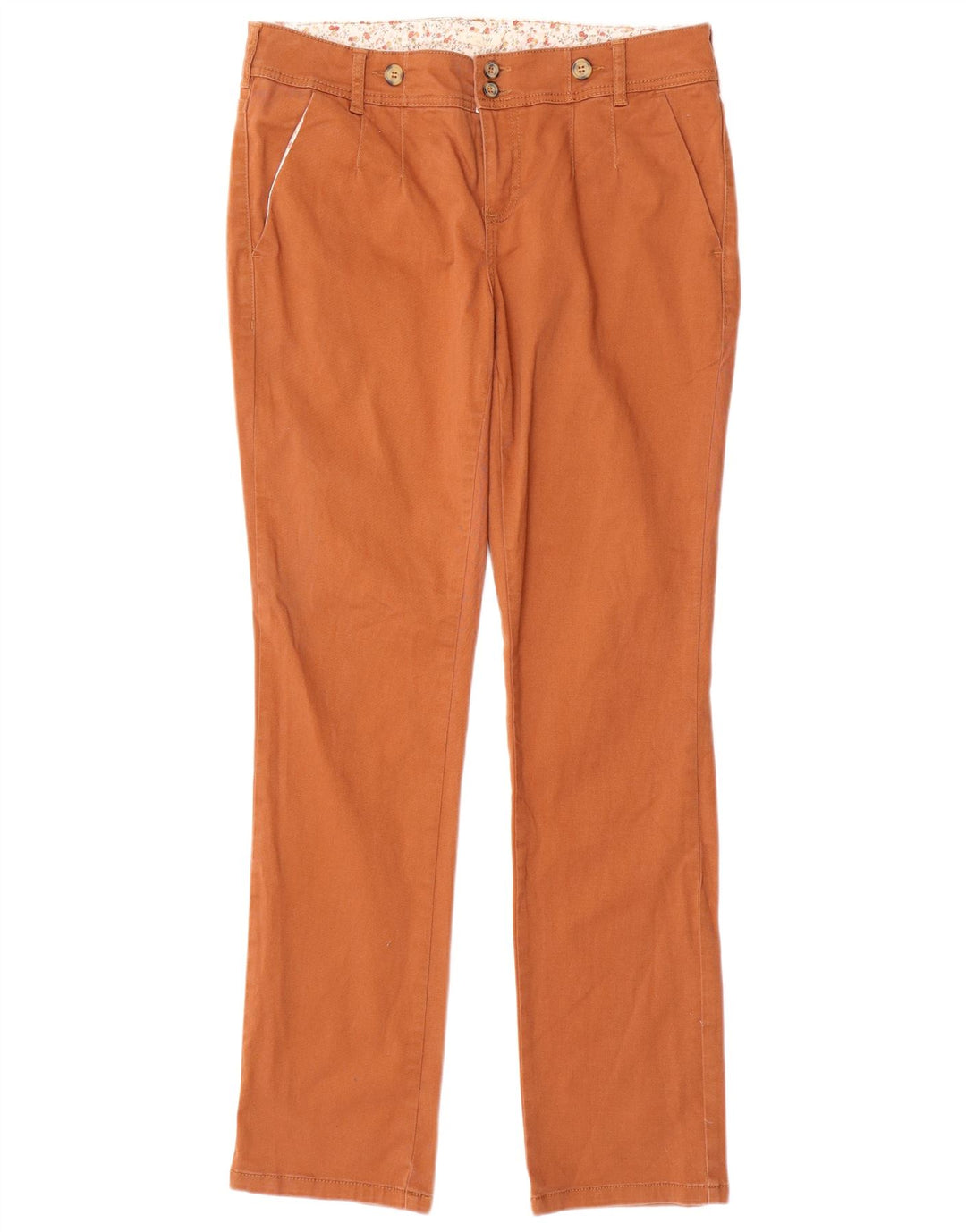 White Stuff Dame Slim Chino Bukser UK 14 Large W36 L32 Orange Bomuld