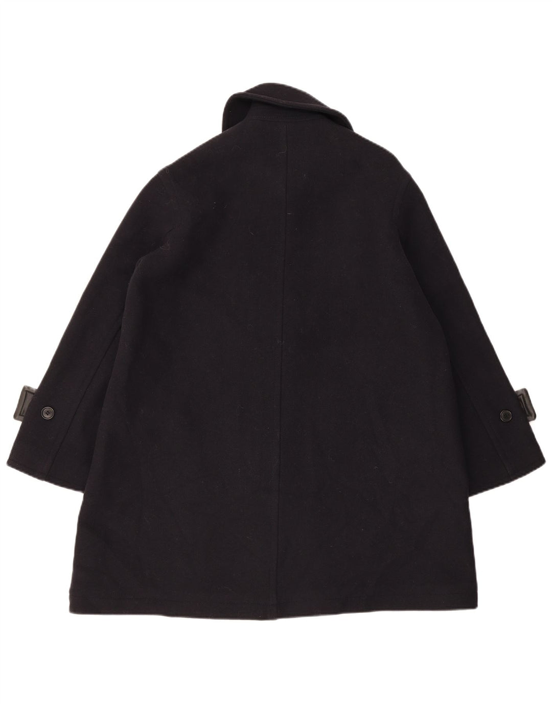 Zara Dame Oversized Overfrakke UK 10 Small Navy Blue Uld