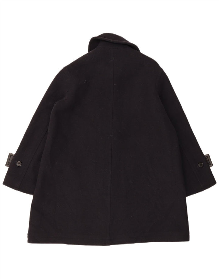 Zara Dame Oversized Overfrakke UK 10 Small Navy Blue Uld