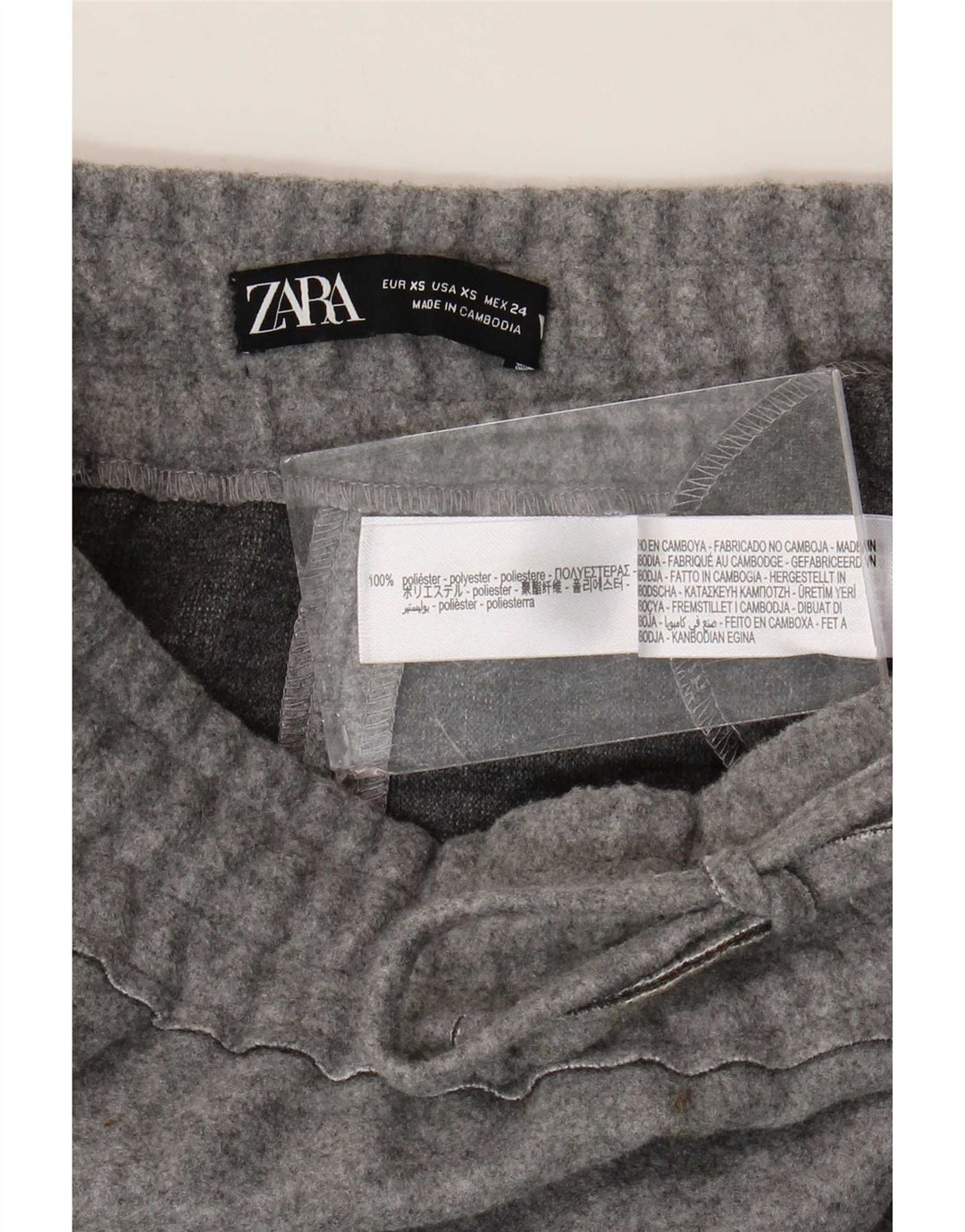 Zara Midi-nederdel til kvinder XS W24 Grå polyester