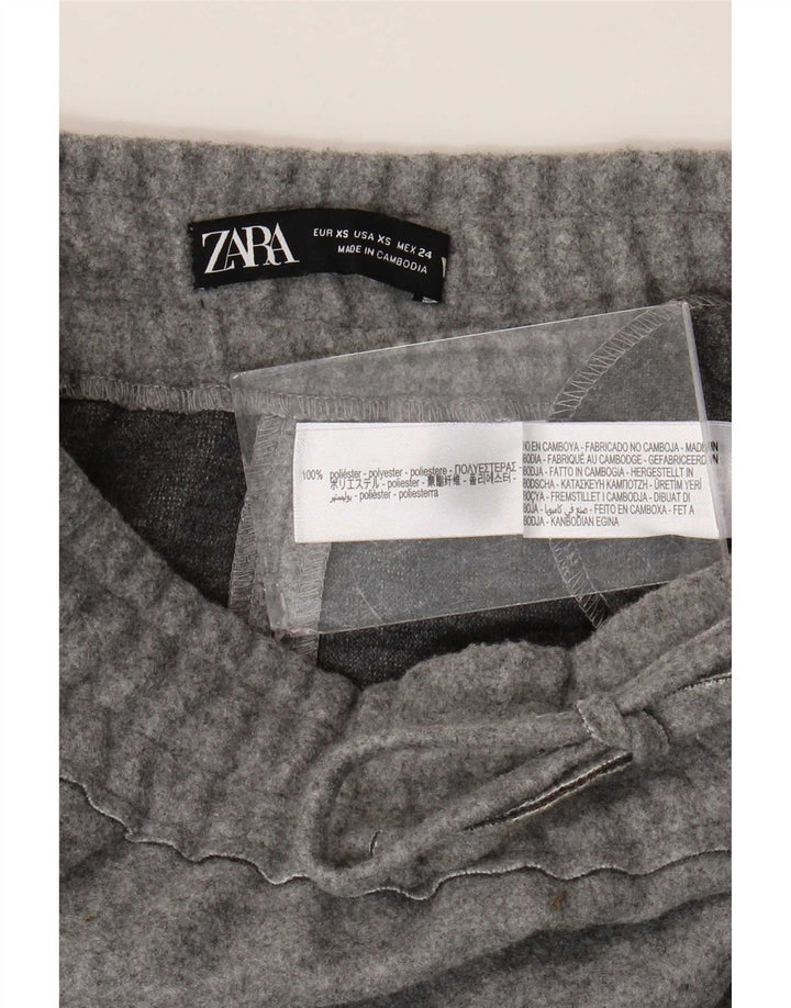 Zara Midi-nederdel til kvinder XS W24 Grå polyester