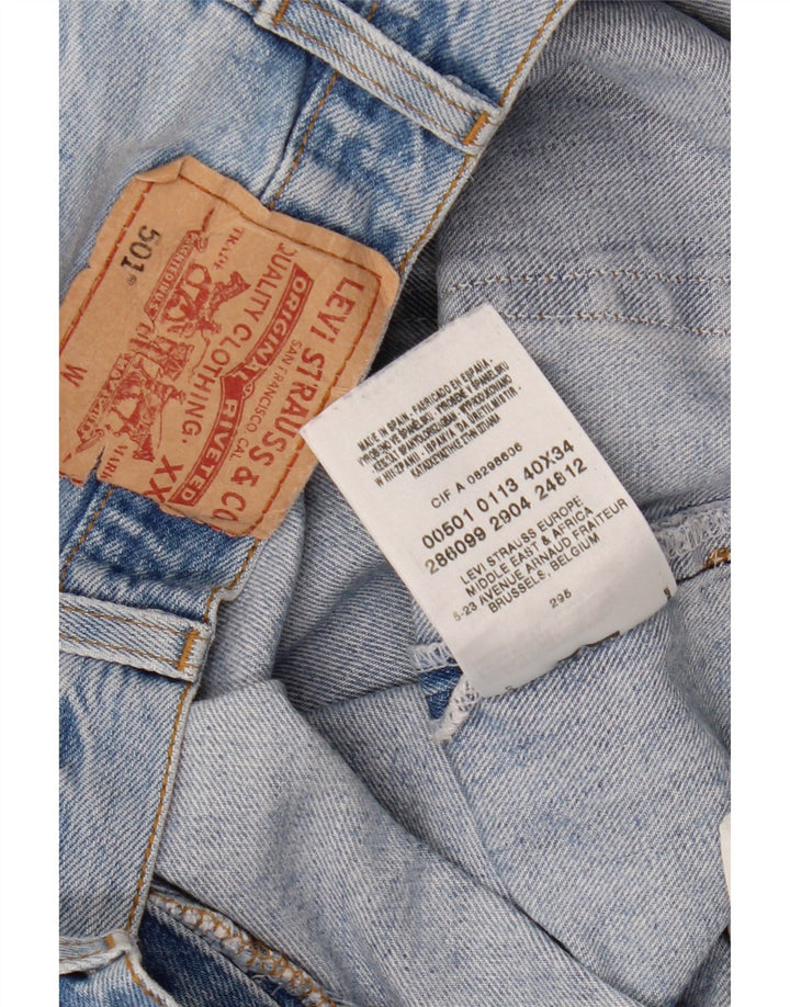 Levi's Herre 501 Straight Jeans W40 L28 Blå Bomuld