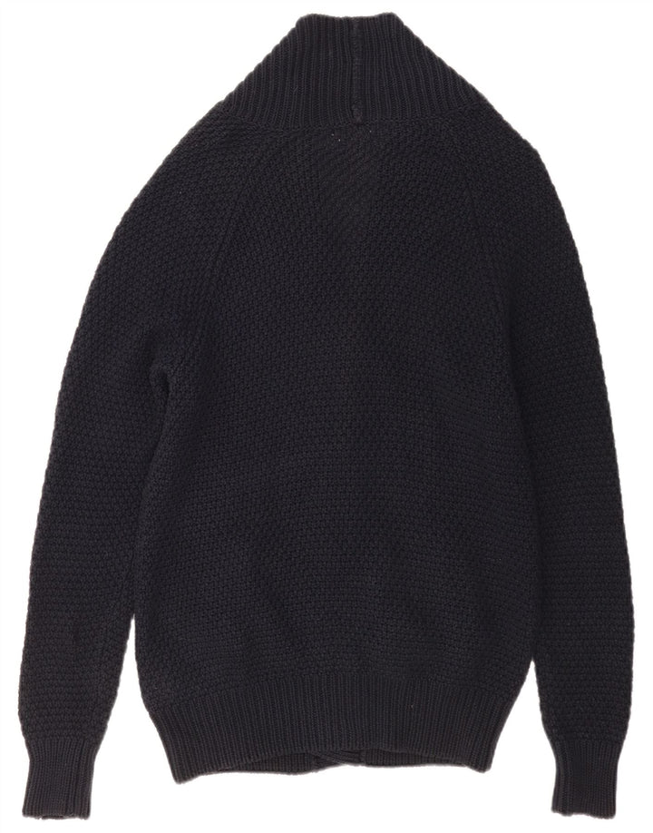 MARKS & SPENCER Herre cardigan sweater Medium marineblå bomuld