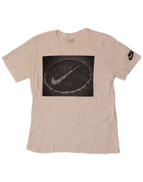 Nike Dame Athletic Cut Grafisk T-Shirt Top UK 16 Large White