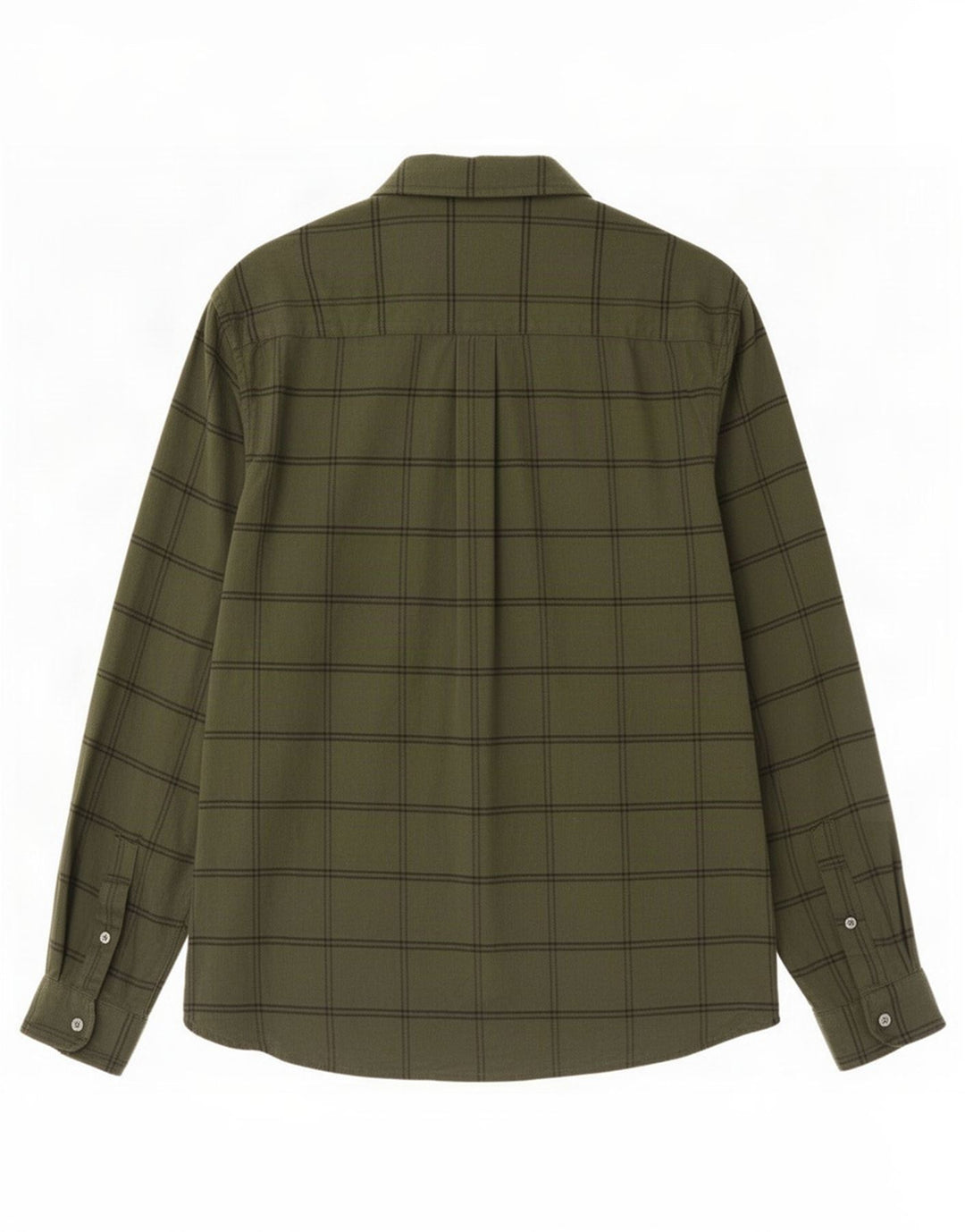 Lyle & Scott Herre Flanelskjorte Medium Khaki Plaid Bomuld