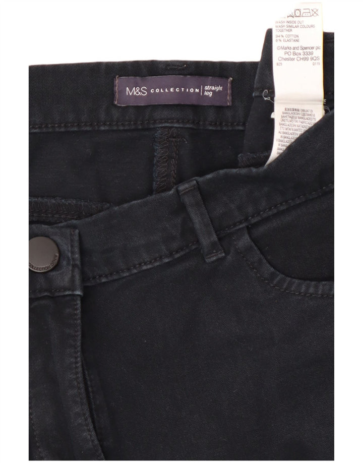Marks & Spencer Dame Straight Jeans UK 12 Medium W32 L29 Marineblå Bomuld
