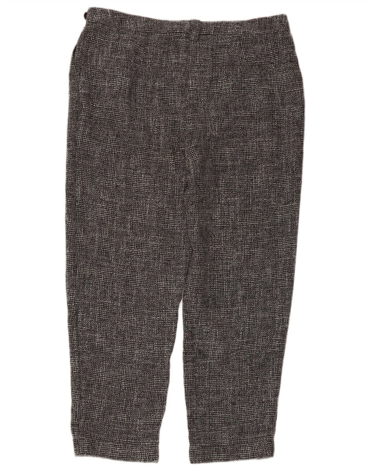 Topshop Dame Pegged Cropped Trousers UK 12 Medium W30 L24 Grå ternet