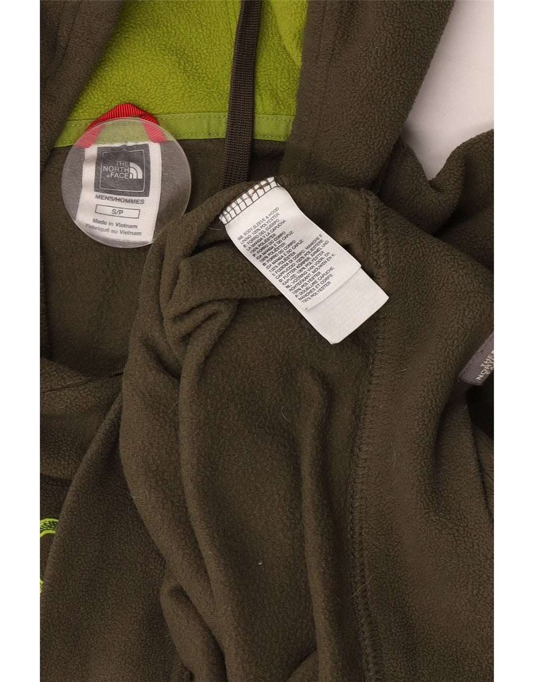 THE NORTH FACE Herre grafisk fleecetrøje med hætte Lille Khaki Polyester