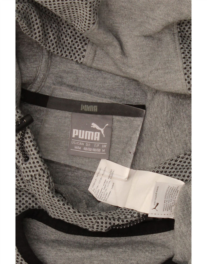 PUMA Hættetrøje til mænd mellemgrå plettet bomuld