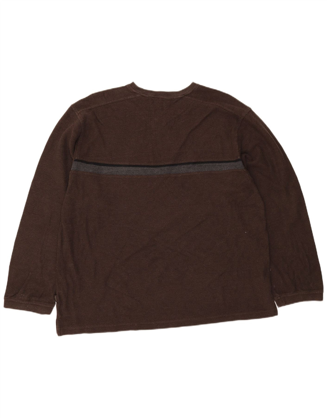 IZOD Herre Top Langærmet 2XL Brun Colourblock Bomuld