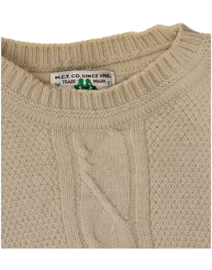 KAPPA Herre grafisk rund hals sweater stor beige