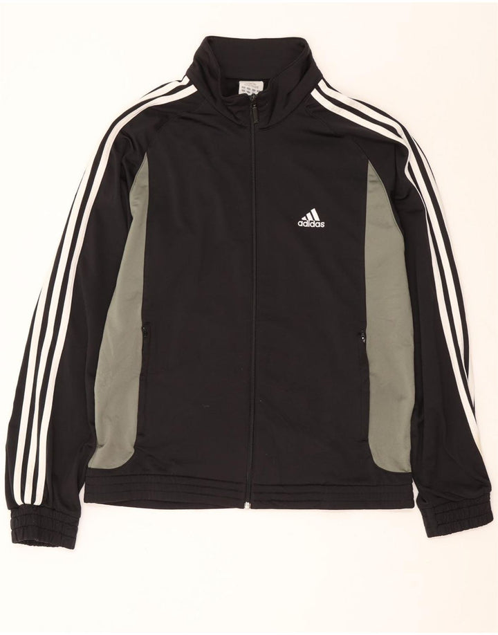 ADIDAS Grafisk træningsdragt topjakke til mænd UK 40/42 Medium Black Colourblock