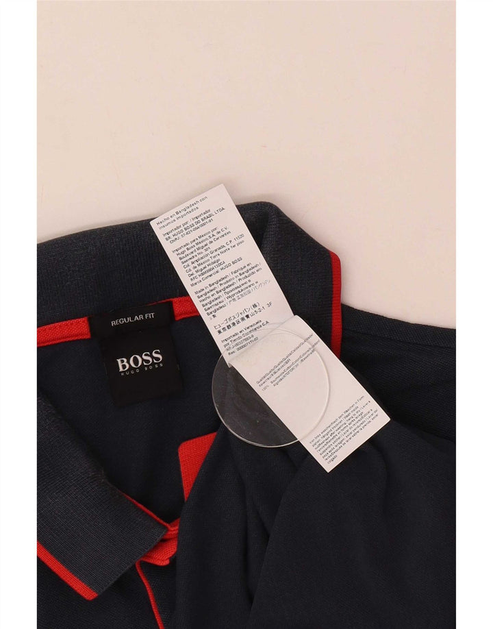 Hugo Boss Herre Regular Fit Polo Shirt Medium Navy Blue Bomuld