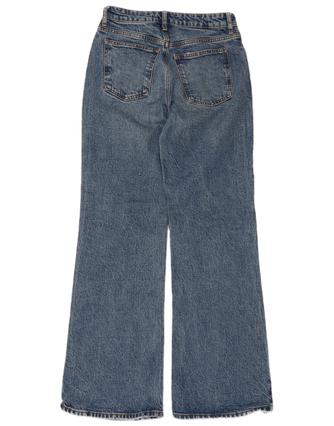 Topshop Dame Relaxed Flared Jeans W26 L30 Blå Bomuld