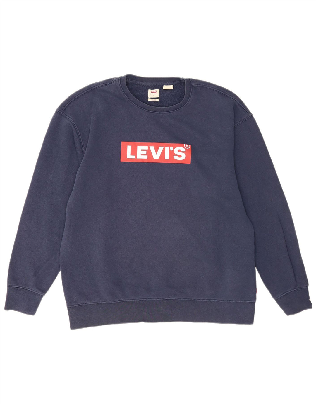 Levi's afslappet grafisk sweatshirt til mænd, stor marineblå bomuld