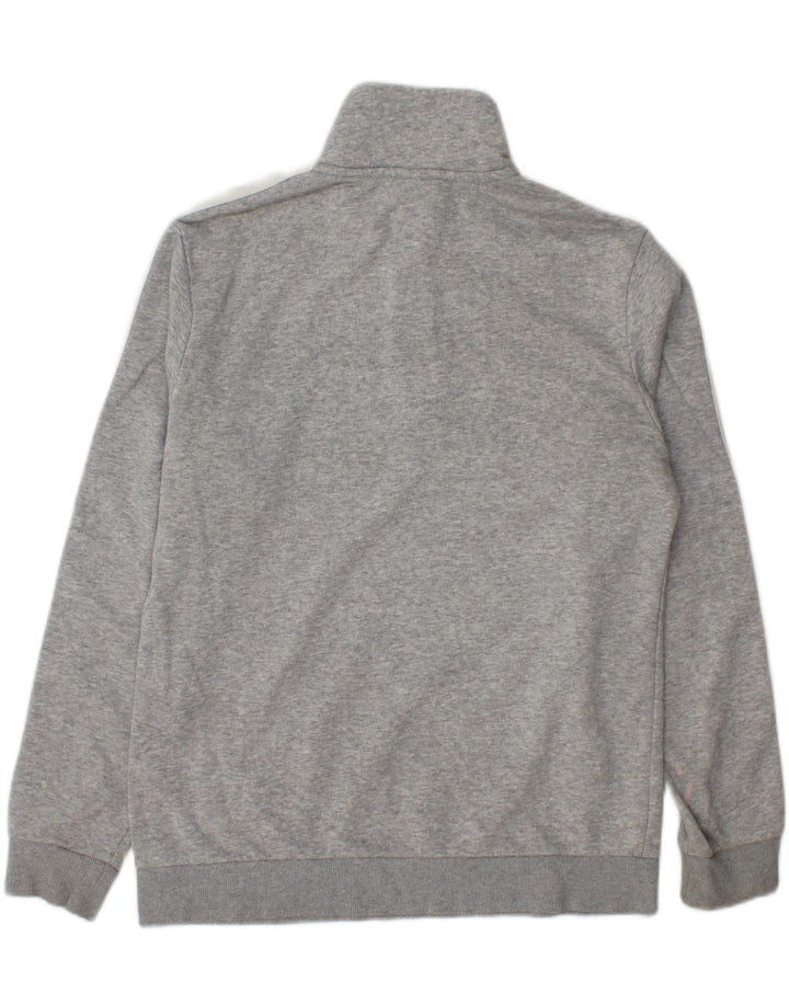 ADIDAS Womens Zip Neck Sweatshirt Jumper UK 12/14 Medium Grey Cotton Vintage Adidas and Second-Hand Adidas from Messina Hembry 