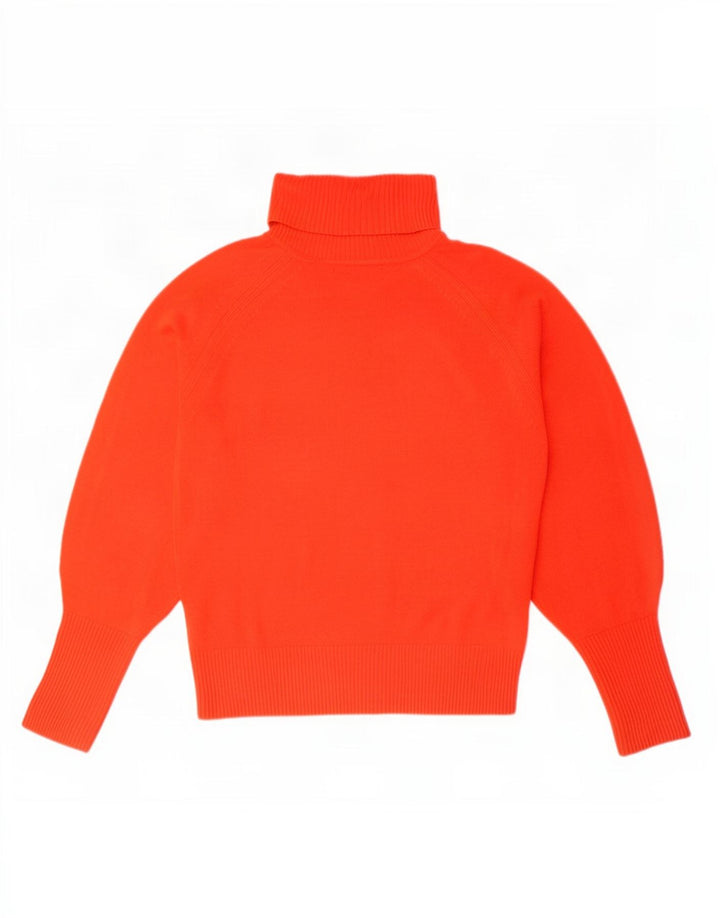 Marks & Spencer Dame Rullehals Sweater UK 10 Lille Rød Akryl