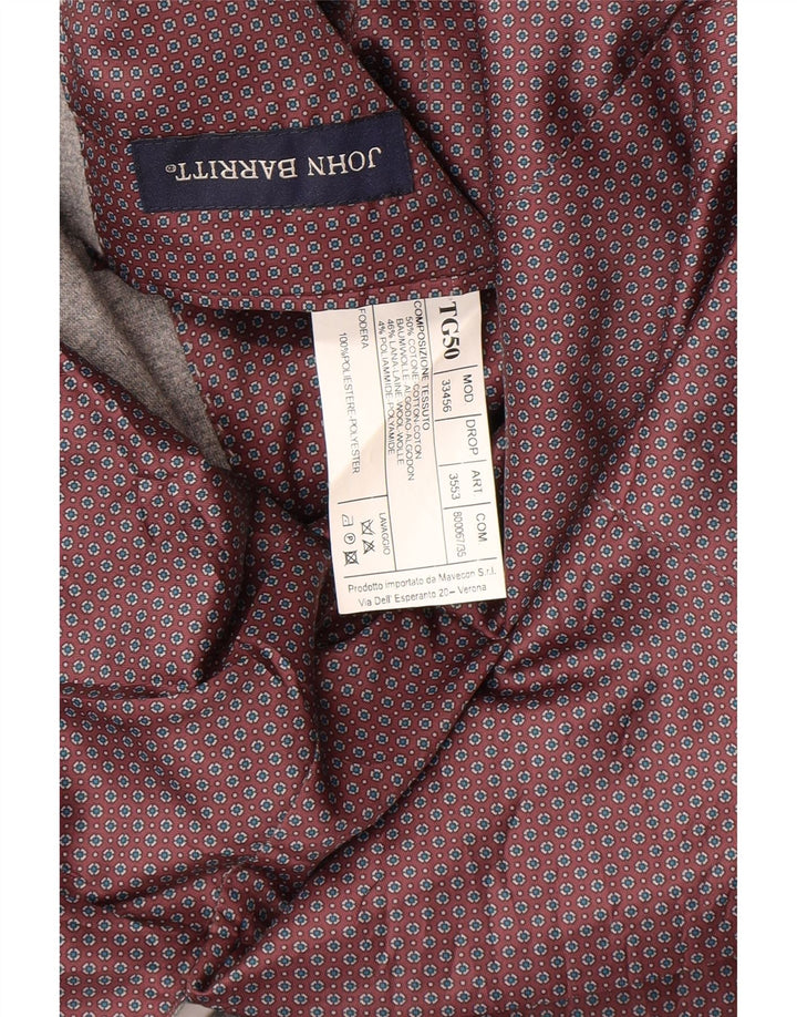 John Barritt Dame 2 Button Blazer Jacket IT 50 XL Grå Bomuld