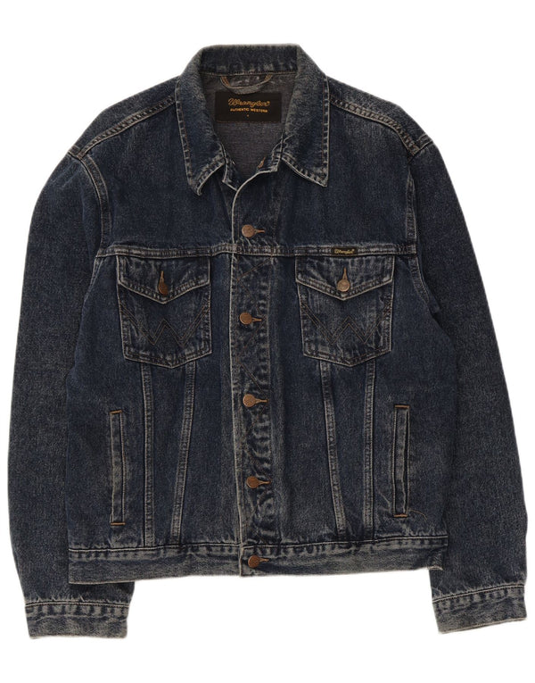 Wrangler Herre denimjakke UK 40 Stor marineblå bomuld
