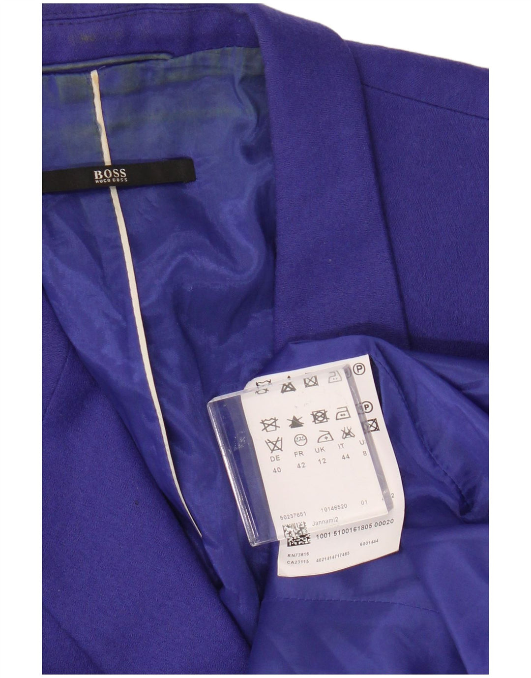 Hugo Boss Dame 3-knaps blazerjakke UK 12 Medium Purple Virgin Wool