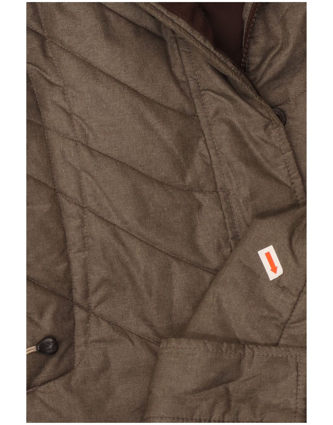 JACK WOLFSKIN Womens Hooded Padded Coat UK 10 Small Khaki Polyester