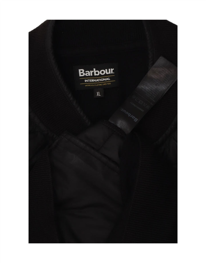 BARBOUR Træningsdragt til mænd Topjakke XL Sort Bomuld
