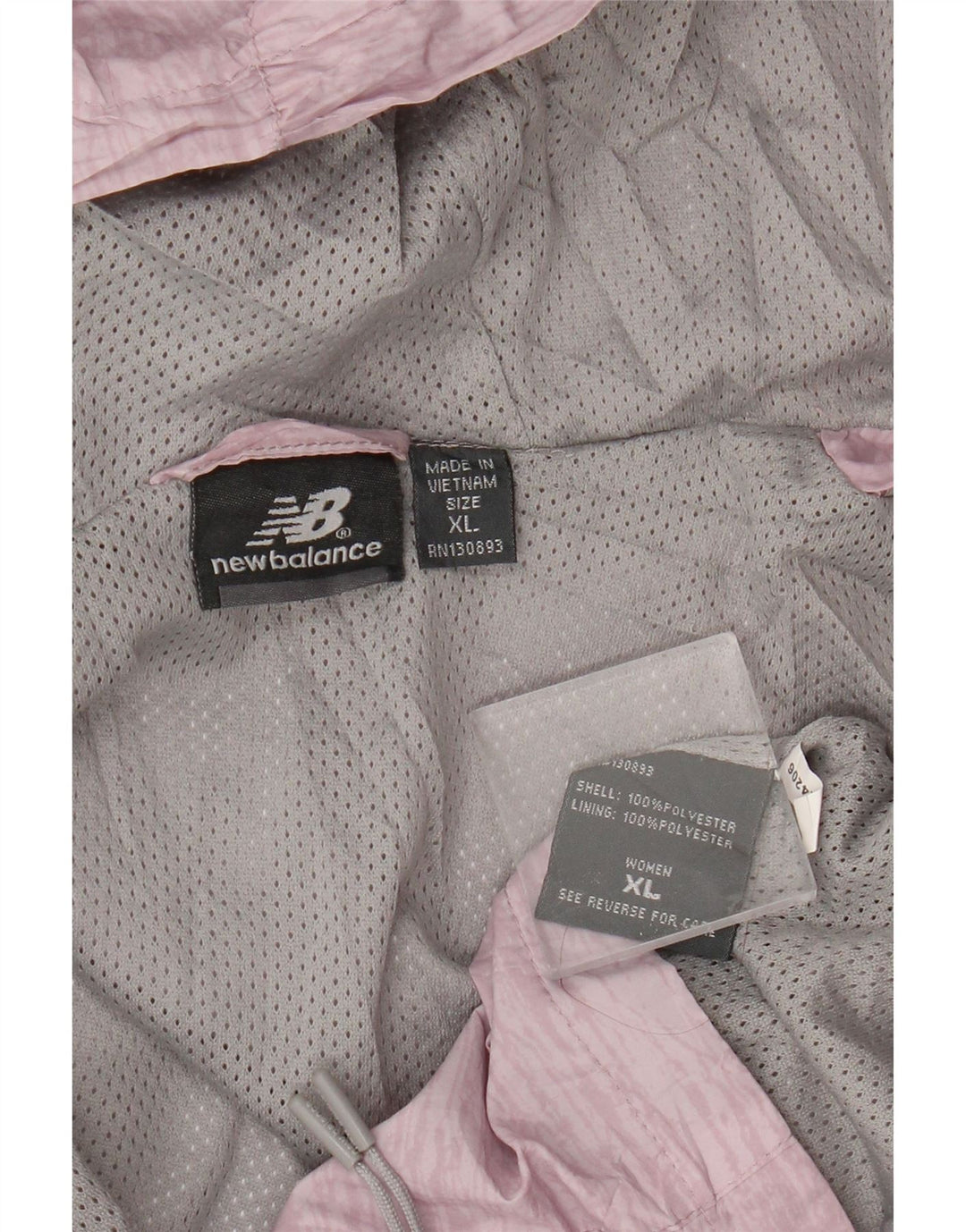 New Balance Regnjakke med hætte til kvinder UK 18 XL Pink Polyester