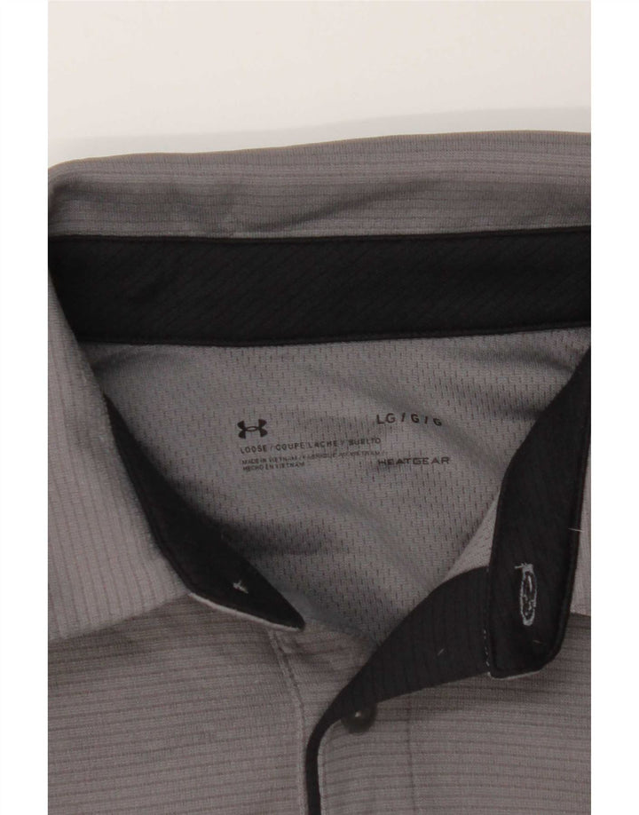 Under Armour Herre Heat Gear Polo Shirt Large Grå