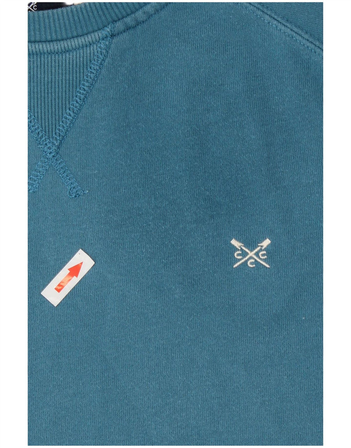 Crew Clothing Dame Sweatshirt Jumper UK 14 Medium Blue Bomuld