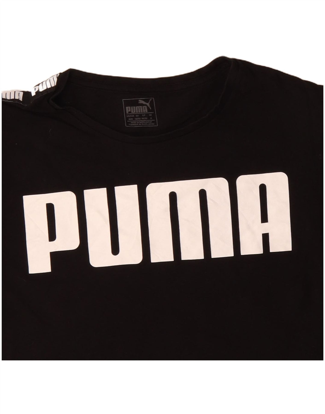 PUMA Herre grafisk T-shirt Top UK 14 Medium Sort