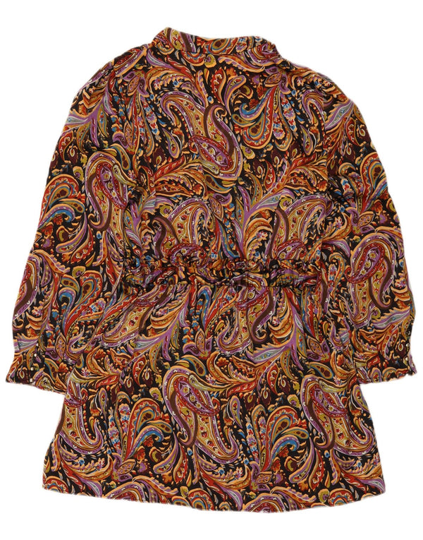 Zara Womens Empire Dress UK 12 Medium Multicolored Paisley Bohemian